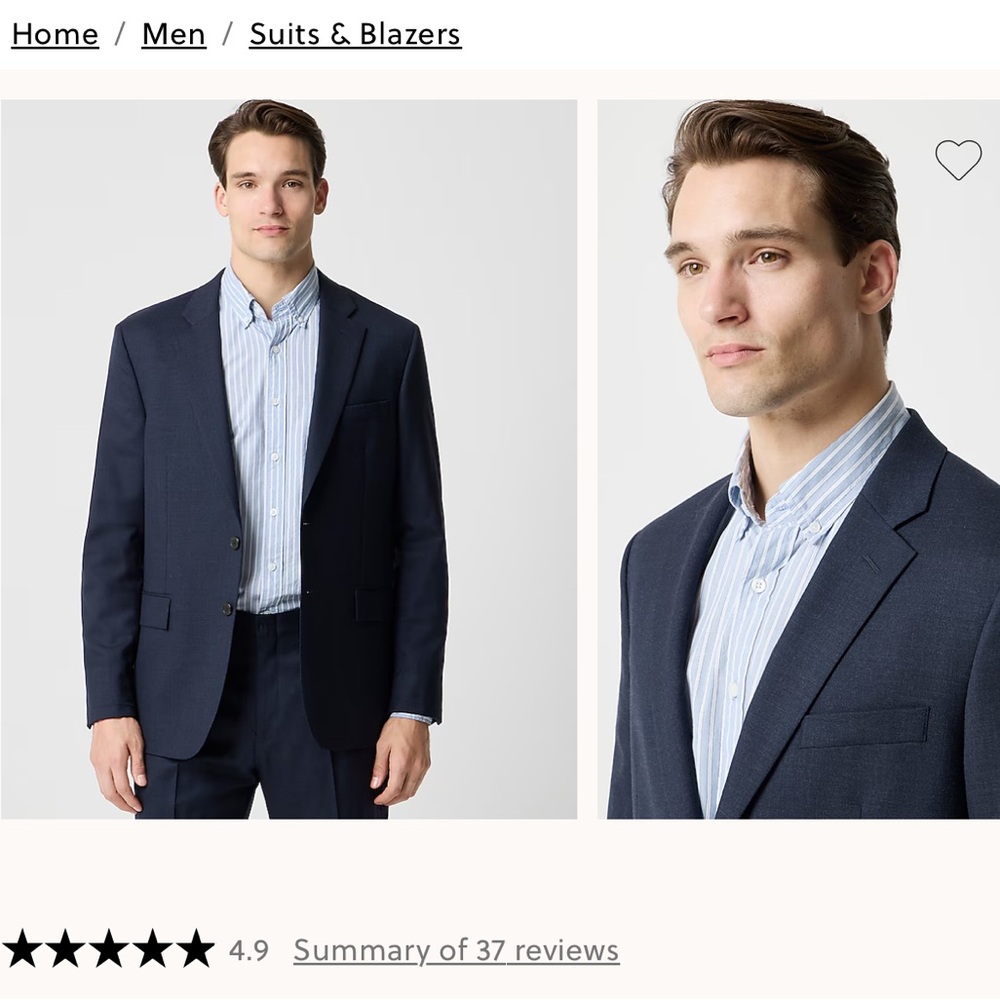 SALE EUC J. Crew Men's Elegant Dark Blue Suit